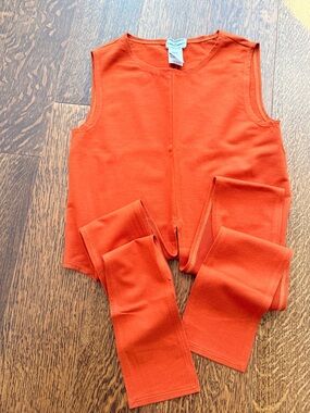 Philosophy di Alberta Ferretti Orange Sleeveless Knit Crop Top